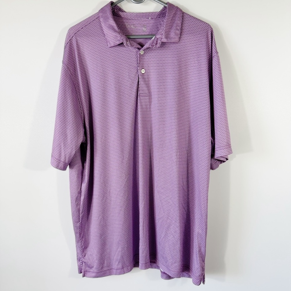 Walter Hagan Purple White Golf Polo Size XXL